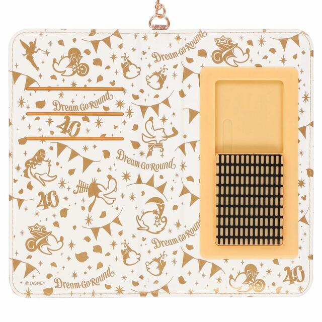 スマートフォンケース 3,800円|サイズ:(本体)縦約17×横約9cm、各種スマートフォン対応、(最大対応サイズ: 縦158×横78×厚み10mm)|東京ディズニーリゾート40周年“ドリームゴーラウンド”スペシャルグッズ|発売日:2023年4月10日(月)|販売店舗:東京ディズニーランド「グランドエンポーリアム」、東京ディズニーシー「エンポーリオ」