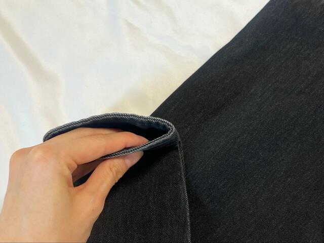 【AMERICAN HOLIC デニムワンピース】生地はデニムジャケットほどしっかりした感じではなく、デニムシャツのようなイメージです