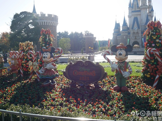 東京ディズニーランド：デコレーションの模様「東京ディズニーリゾートのクリスマス」