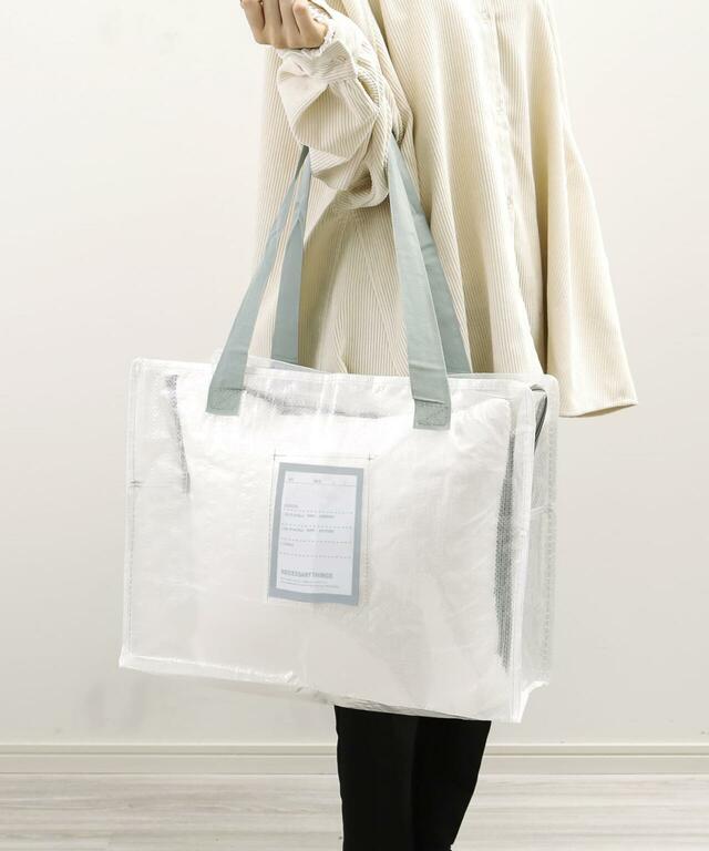 【3COINS×新生活おすすめグッズ】5「クリアボックスバッグL」330円（税込）