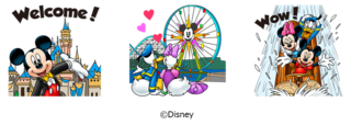 「Disney x LINE」LINEスタンプ「ディズニーテーマパーク」