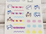 【ちいかわ×DAISO限定デザイン】「スケジュールシール ちいかわ」LINEスタンプ「ちいかわ（ピース）」のイラストや、ナガノ先生がちいかわ公式Xにアップしたイラストなどが採用されています♪