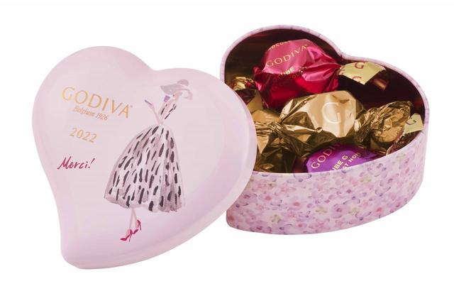 ゴディバ デザート・モーメント 春のはじまり G キューブ アソートメント ミニハート缶（5粒入）