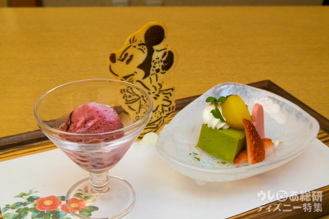 デザート〜豆乳抹茶ムース｜ゆうがお（10,000円）｜花 Hana｜ディズニーアンバサダーホテル