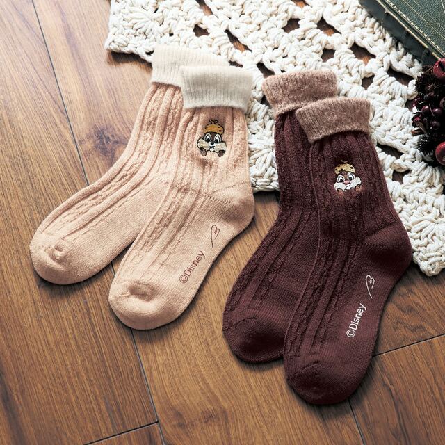 裏起毛ソックス「チップ＆デール」｜￥ 1,290 （税込）