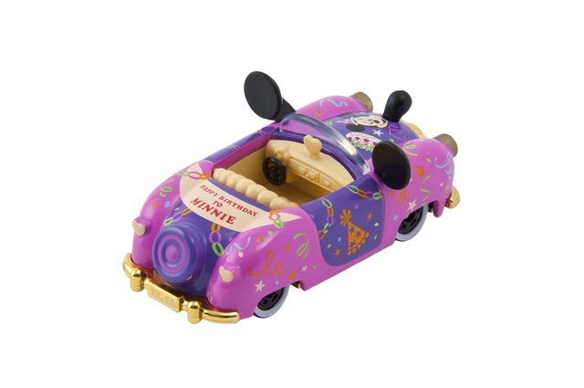 ディズニービークルコレクション〈トミカ〉幅約3×長さ約6.5×高さ約2.5cm　1200円　バックデザイン