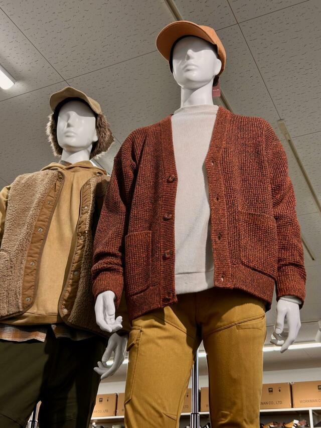 ワークマン　ワイドフィットカーディガンの着用例