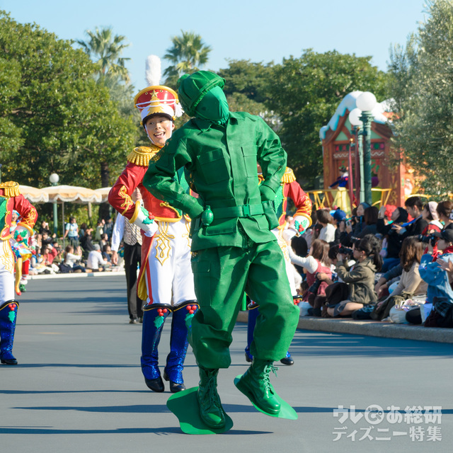 停止中はキュートな姿も見せるグリーンアーミーメン