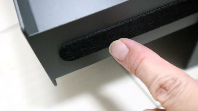 【無印良品 スチールモニタースタンド 引出付】引き出しの横や底にはフェルト素材の保護パーツが付いており、音や摩擦のストレスがありません◎
