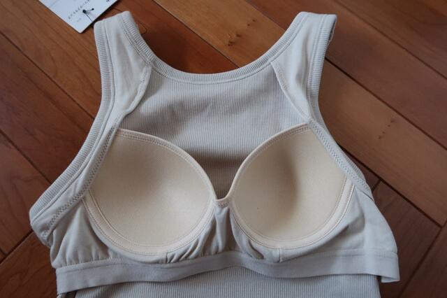 【ワークマン　アメリカンスリーブブラトップ】裏返した時のカップ部分