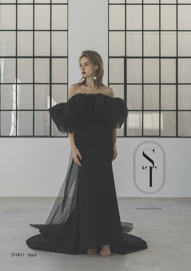 「ST」新作ウェディングドレス ST-0011_Black