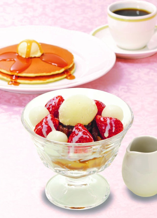 苺と白玉のクリームあんみつ～練乳がけ～ セット