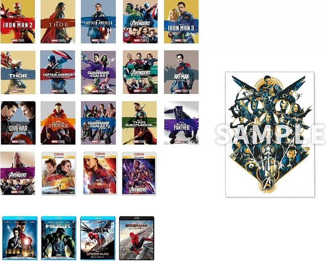 【Amazon.co.jp限定】MARVEL 23本全巻セット(MARVEL インフィニティ・サーガ オリジナルアートボード付き) [Blu-ray]