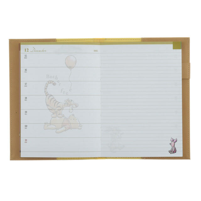プー&フレンズ 手帳・スケジュール帳 B6 型押し CALENDAR&ORGANIZER 2026 2,800円