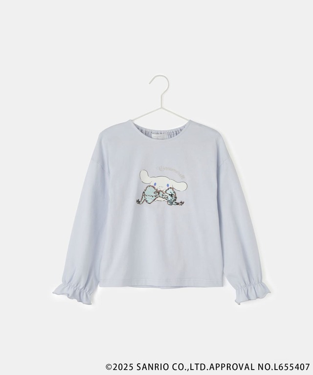 【サンリオキャラクターズ×ロペピクニック】「【KIDS】スパンコールトップス」カラー:サックス(シナモロール)、サイズ:S/M/L ¥3,850