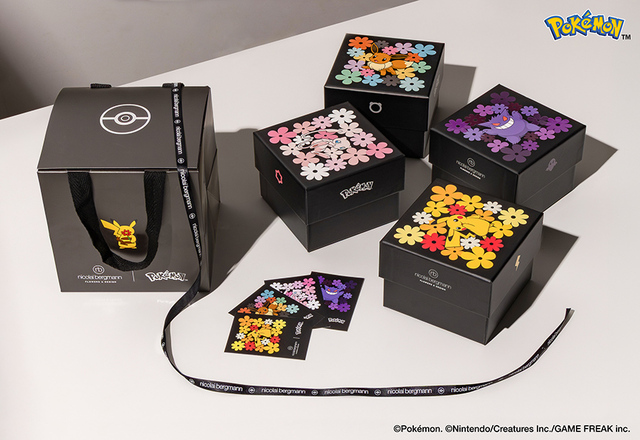 【Nicolai Bergmann × Pokémon フラワーボックス】リボンやショッパーも今回のコラボレーション仕様でお届け♪