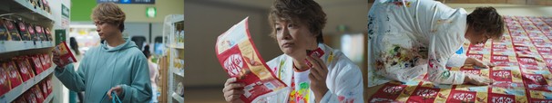 「キットカット」の新TVCMは香取慎吾さんがCMでのアート制作を初披露