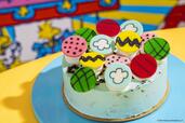 「スヌーピーと仲間たちのチョコチップミントケーキ」＜期間：2024年7月6日〜9月16日＞【【スヌーピー】カラフルな“サーカススイーツ”が食べ放題！ヒルトン広島でスヌーピーと仲間たちの夏のスイーツカーニバル！】