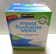 カークランドシグネチャー モイスト フラッシャブル ワイプ　60枚×10パック＋16枚×2パック　1868円