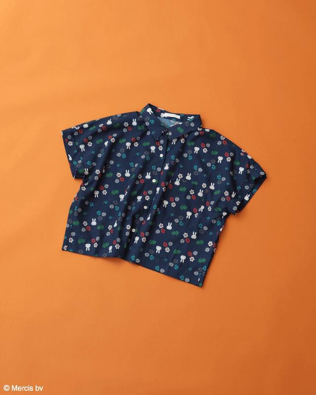 miffy/総柄プリントシャツ  カラー：Navy  価格：￥4,990【Green Parks miffyコレクション】