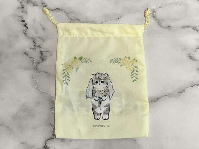 【Seria（セリア）】淡いレモンイエローがキュートな巾着♪