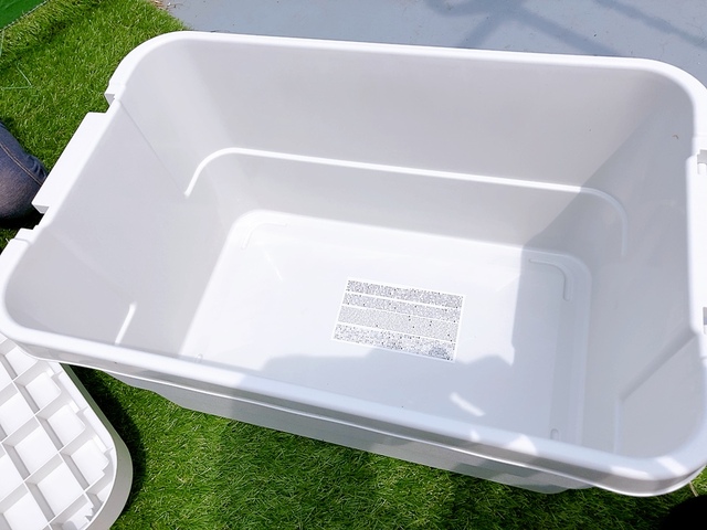 【無印良品 ポリプロピレン頑丈収納ボックス 大 50L】椅子やテーブルにも使えるんです