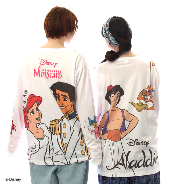 【Disney】リトル・マーメイド　アラジン　 ロングスリーブＴシャツ　4,860円(税込)