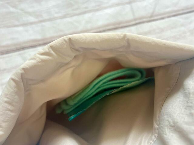 フロントのポケットにはよく取り出す汗拭きシートとタオルハンカチをイン