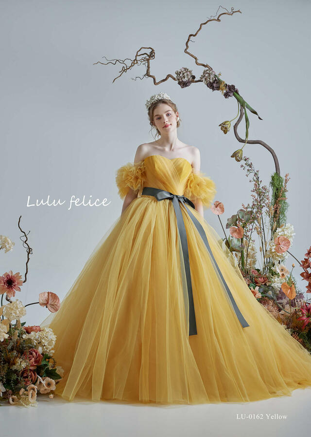 「Lulu felice(ルル・フェリーチェ)」新作ウェディングドレス LU-0162_Yellow