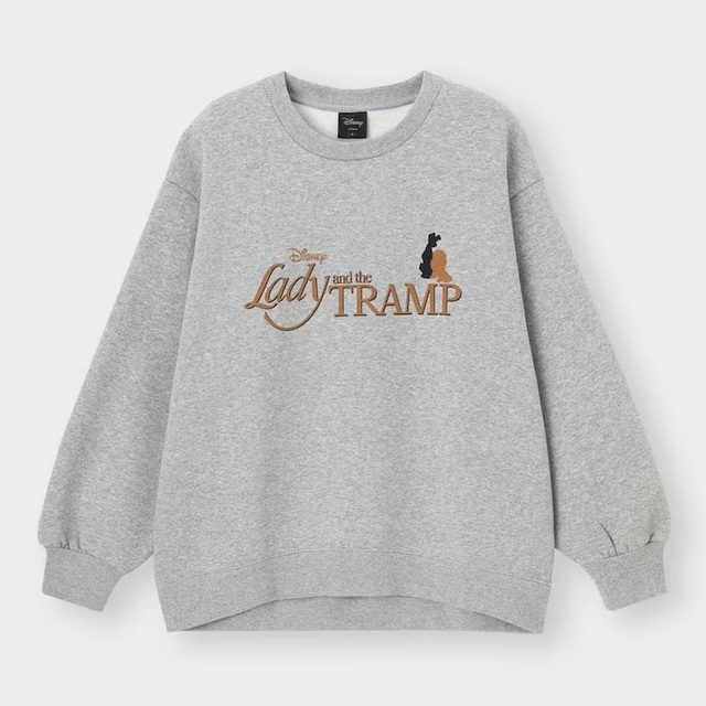 スウェットプルオーバー(長袖) 2,990円｜GUディズニー「わんわん物語」コレクション