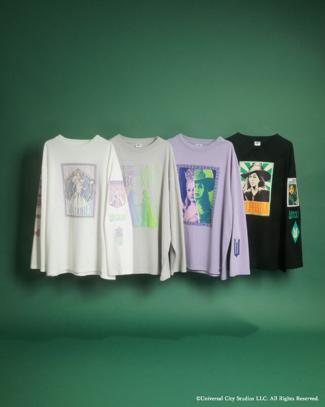 【Green Parks】映画『ウィキッド 永遠の約束』の公開記念コレクション|アートグラフィックロンTEE|¥5,940|2026年3月6日(金)より全国のGreen Parks店舗およびECサイト「STRIPE CLUB」にて発売
