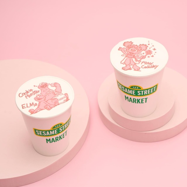 【セサミストリート】「ピンクキャラクターラテ」全2種￥650
