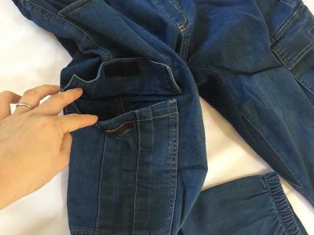 【ワークマン レディースアクティブカーゴジョガーパンツ】ポケットにはマジックテープ付き