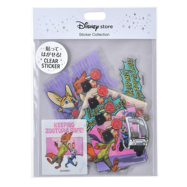 ズートピア シール・ステッカー クリア 貼ってはがせる Sticker Collection ZOOTOPIA COMIC STYLE 700円