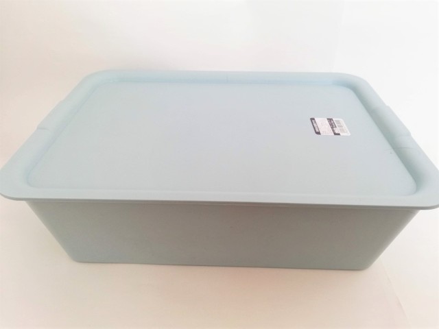 【キャンドゥ】プレーンボックス ライトブルーL　※フタは別売