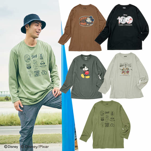 ディズニー/長袖クルーネックTシャツ 1,500円(税込)