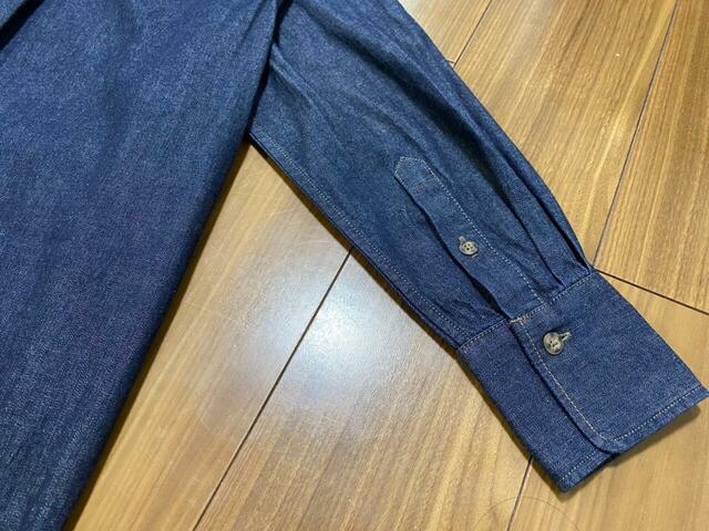 【UNIQLO デニムシャツワンピース】腕まくりしてもおしゃれに決まる袖のデザイン◎