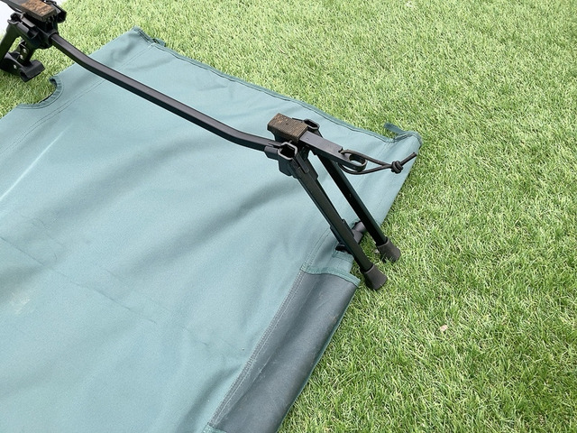 【ワークマン 燃え広がりにくいアルミコット】耐荷重：最大100kg（静荷重）- 本体サイズ：（ハイ）約幅66×奥行190×高さ35cm