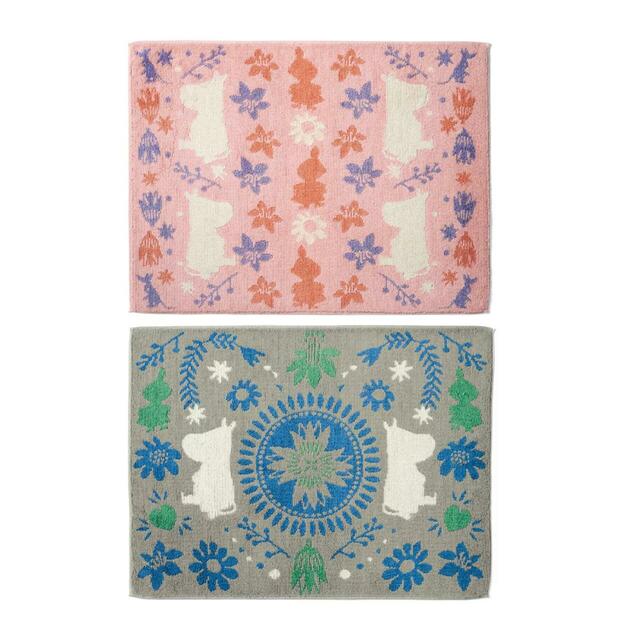 【ムーミン×ベルメゾンのおうちグッズ人気ランキング 6位】「ボリュームタオルバスマット2柄セット『ムーミン』」2,990円（税込）