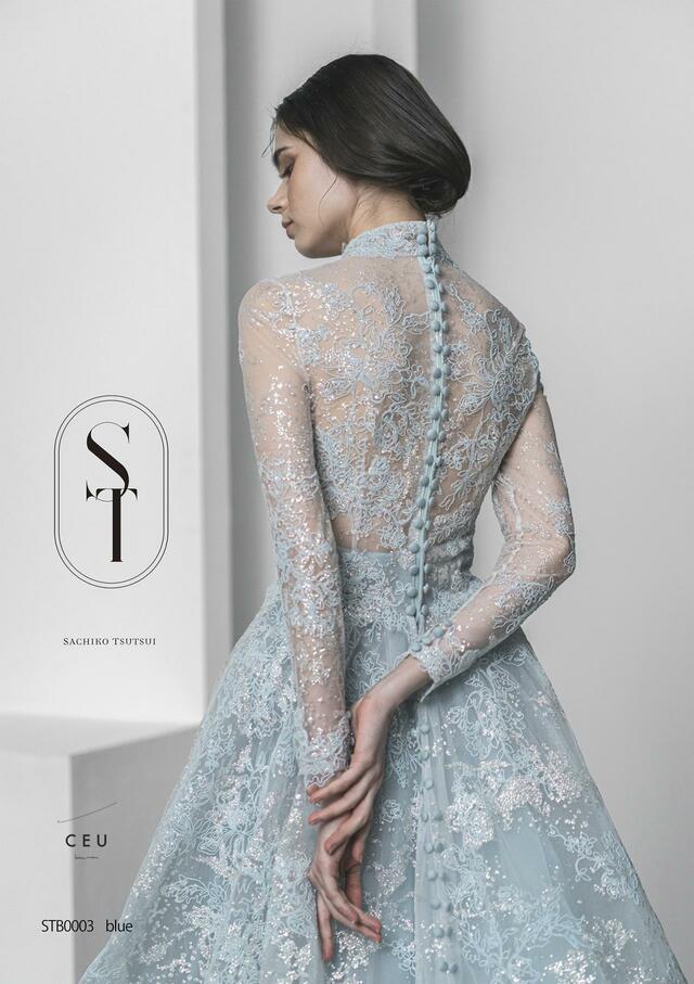 「ST」新作ウェディングドレス　STB0003_Blue