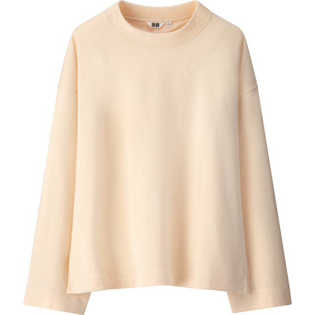 スウェットボクシークルーネックシャツ（長袖）オフホワイト