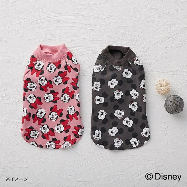 【カインズ】総柄プリントカットソーミッキーマウス/総柄プリントカットソーミニーマウス Mサイズ 1,580円(税込)