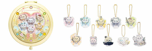 【超まじかる ちいかわ】左）超まじかるコンパクトミラー　2,750円(税込)、右）アクスタにもなるホログラムアクリルキーホルダーコレクション(ブラインド)　(10種)単品　770円(税込)/BOX　7,700円(税込)