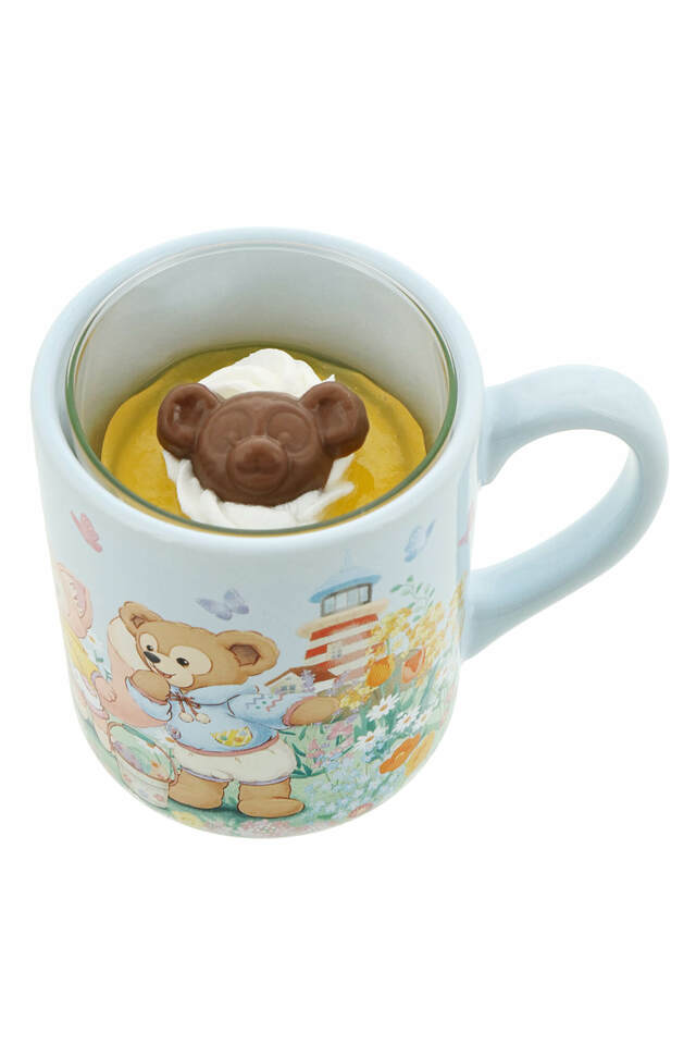 アップルゼリー&ヨーグルトムース、スーベニアカップ付き 1,200円|東京ディズニーシー「ダッフィー&フレンズのカム・ファインド・スプリング!」スーベニア付きメニュー|発売日:2024年4月1日(月)