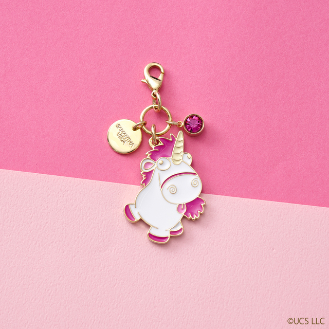 ユニコーンのぬいぐるみ「フラッフィ」のアートをそのまま金具に落とし込んだデザイン【SAMANTHAVEGA「フラッフィ」コレクション】