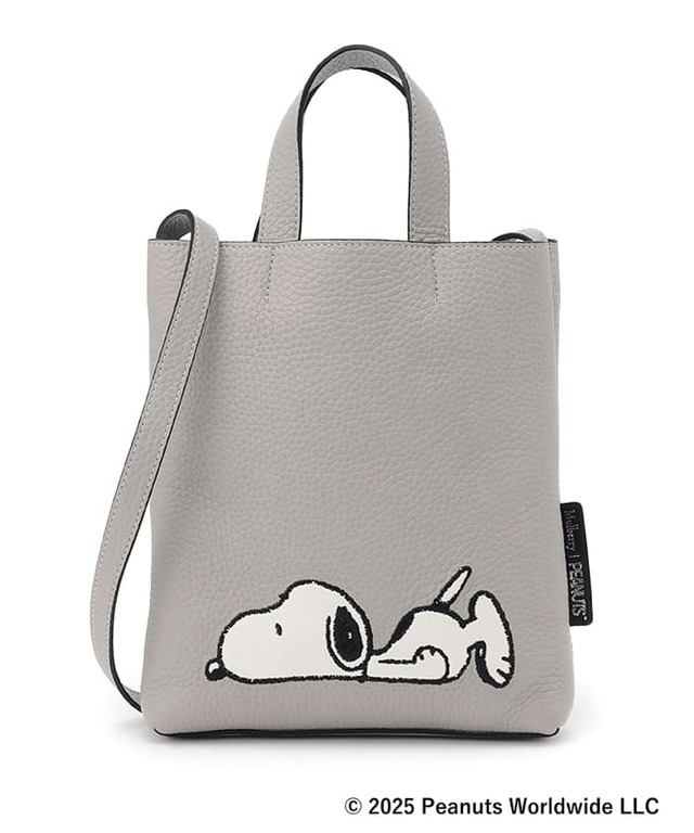 【PEANUTS×マルベリー】Mulberry | PEANUTS スモール レザー トート ￥148,500