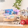 【SNOOPY IS THE CHERRY ON TOP！】「ROOTOTE 2WAY 刺しゅうトートバッグ」5,390円、「ニットカーディガン ブルー」7,370円、「ルームシューズ」2,860円、「バニティポーチ」3,520円、「omnioutil バケット」全3種 各1,485～3,520円