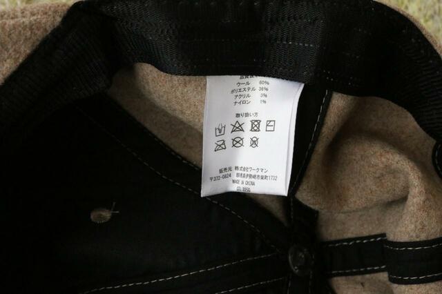 【ワークマン ウールMIXキャップ】素材にはウールがミックスされています