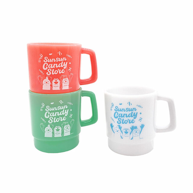 【パペットスンスン「SUNSUN Candy Store」】マグカップ(全3種)各税込770円