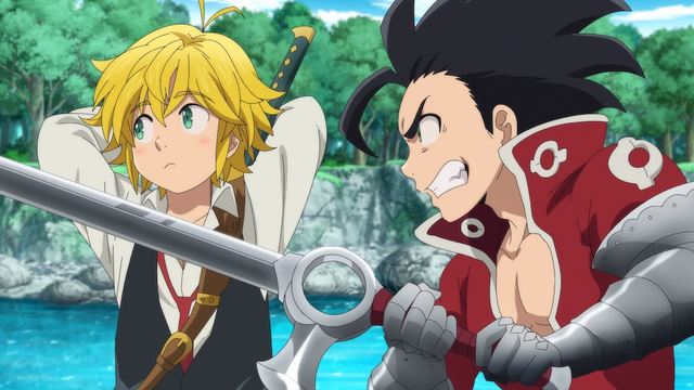 メリオダスとゼルドリス　『七つの大罪』 © 鈴木央・講談社／2021「劇場版 七つの大罪」製作委員会